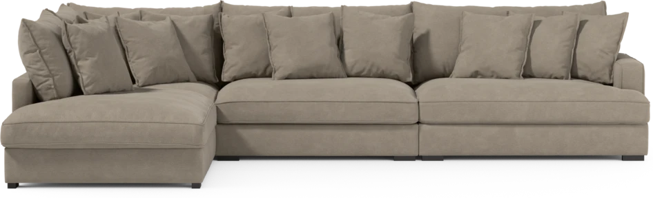 Rossi - 4-sits soffa med divan vänster - Beige
