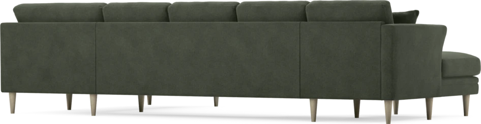 Eden - 3-sits soffa med schäslong vänster och divan höger - Grön