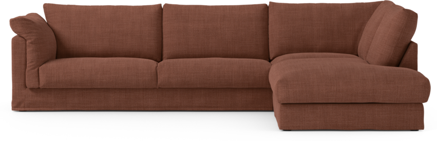 Cherrie Klädsel - Klädsel till 3-sits soffa med divan höger - Orange