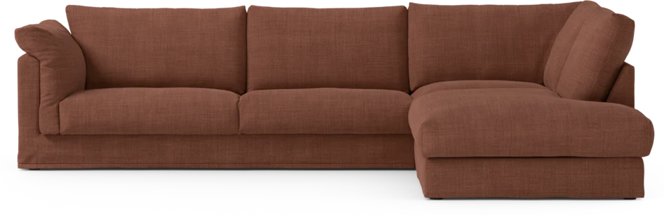 Cherrie Klädsel - Klädsel till 3-sits soffa med divan höger - Orange