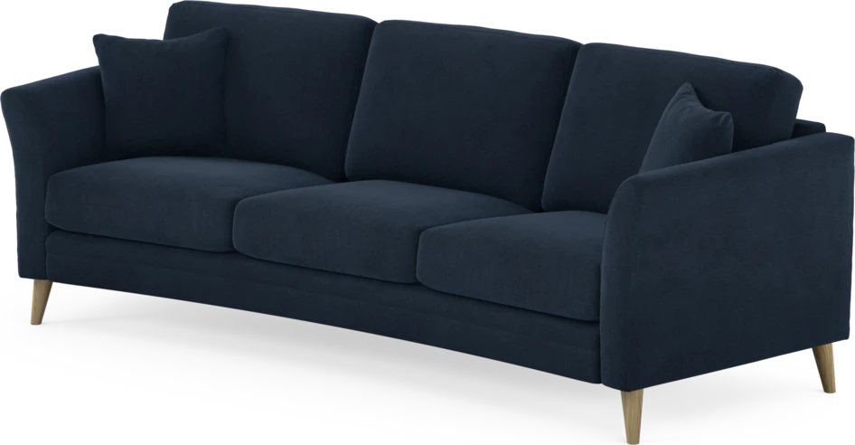 Eden - 3-sits soffa svängd - Blå