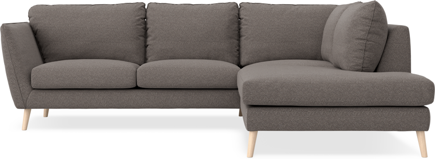 Madison - 2-sits soffa med divan höger - Brun