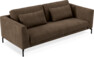 Willow - 3-sits soffa, hel dyna, fast klädsel - Brun