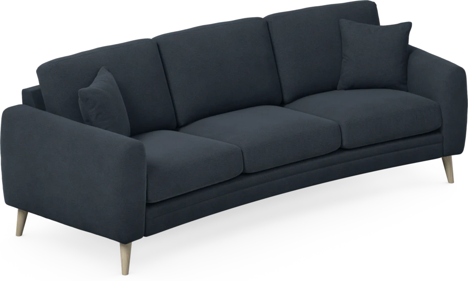 Eden - 3-sits soffa svängd - Blå