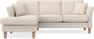 Eden - 2-sits soffa med schäslong - Beige