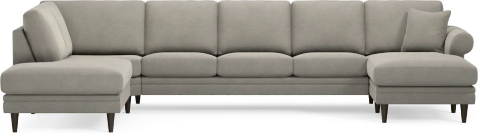 Eden - 3-sits soffa med divan vänster och schäslong höger - Grå