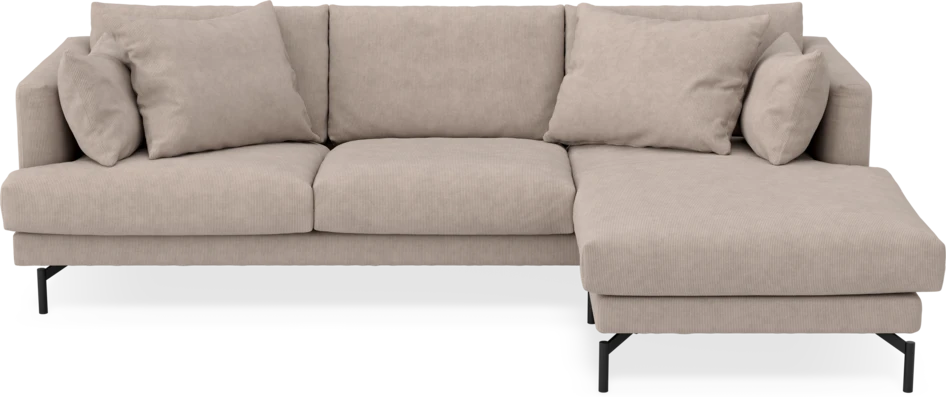 Harper - 4-sits med schäslong höger  - Beige