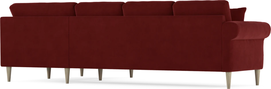Eden - Hörnsoffa, 3+1-sits - Röd