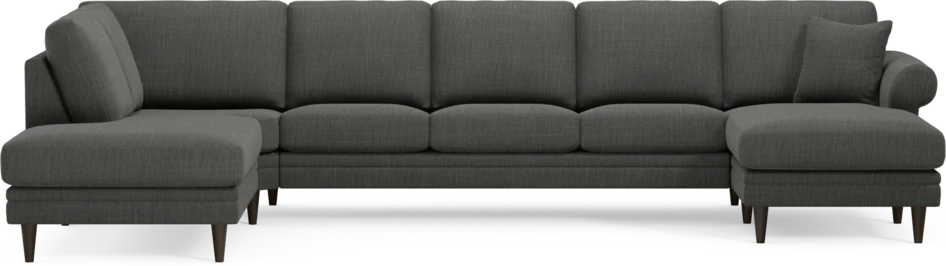 Eden - 3-sits soffa med divan vänster och schäslong höger - Grå