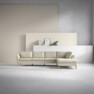 County - 3-sits soffa med divan höger - Beige
