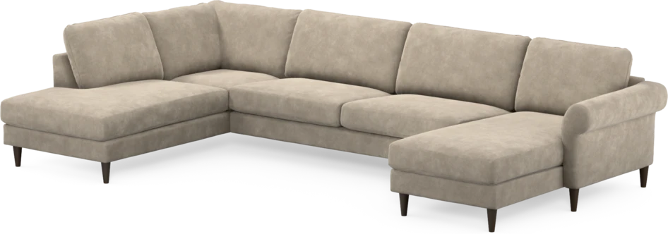 Bridge - 3-sits soffa med divan vänster och schäslong höger - Beige