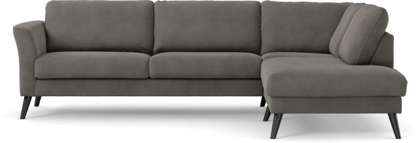 Bridge - 3-sits soffa med divan höger - Grå
