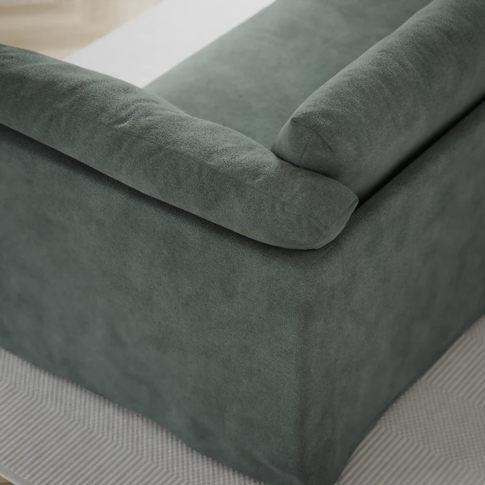 Cherrie Klädsel - Klädsel till 3-sits soffa med divan höger - Blå