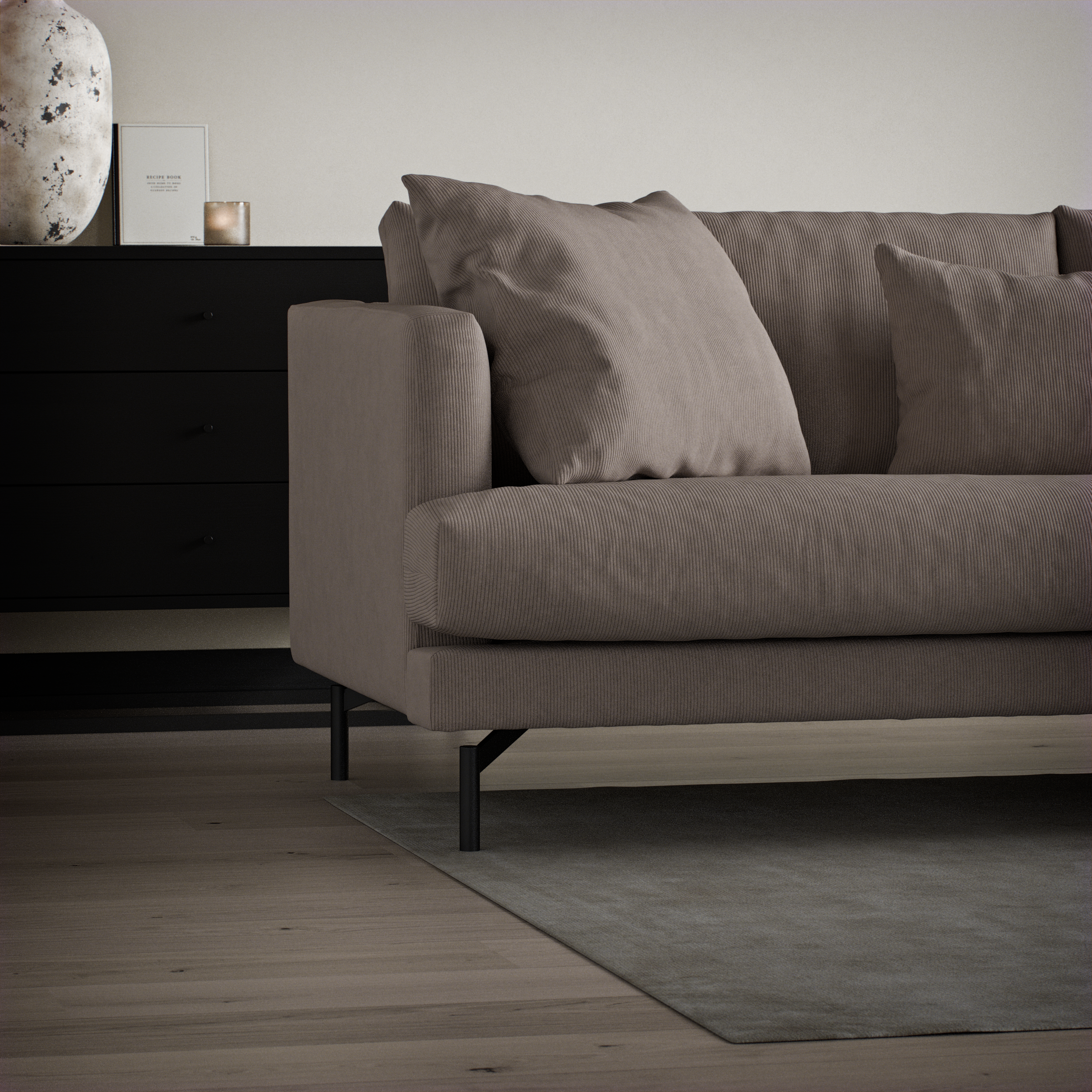 Harper - 3-sits soffa med divan höger - inspiration