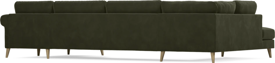 Bridge - 3-sits soffa med divan vänster och schäslong höger - Grön