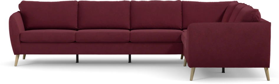 County - Hörnsoffa, 3+2-sits - Röd