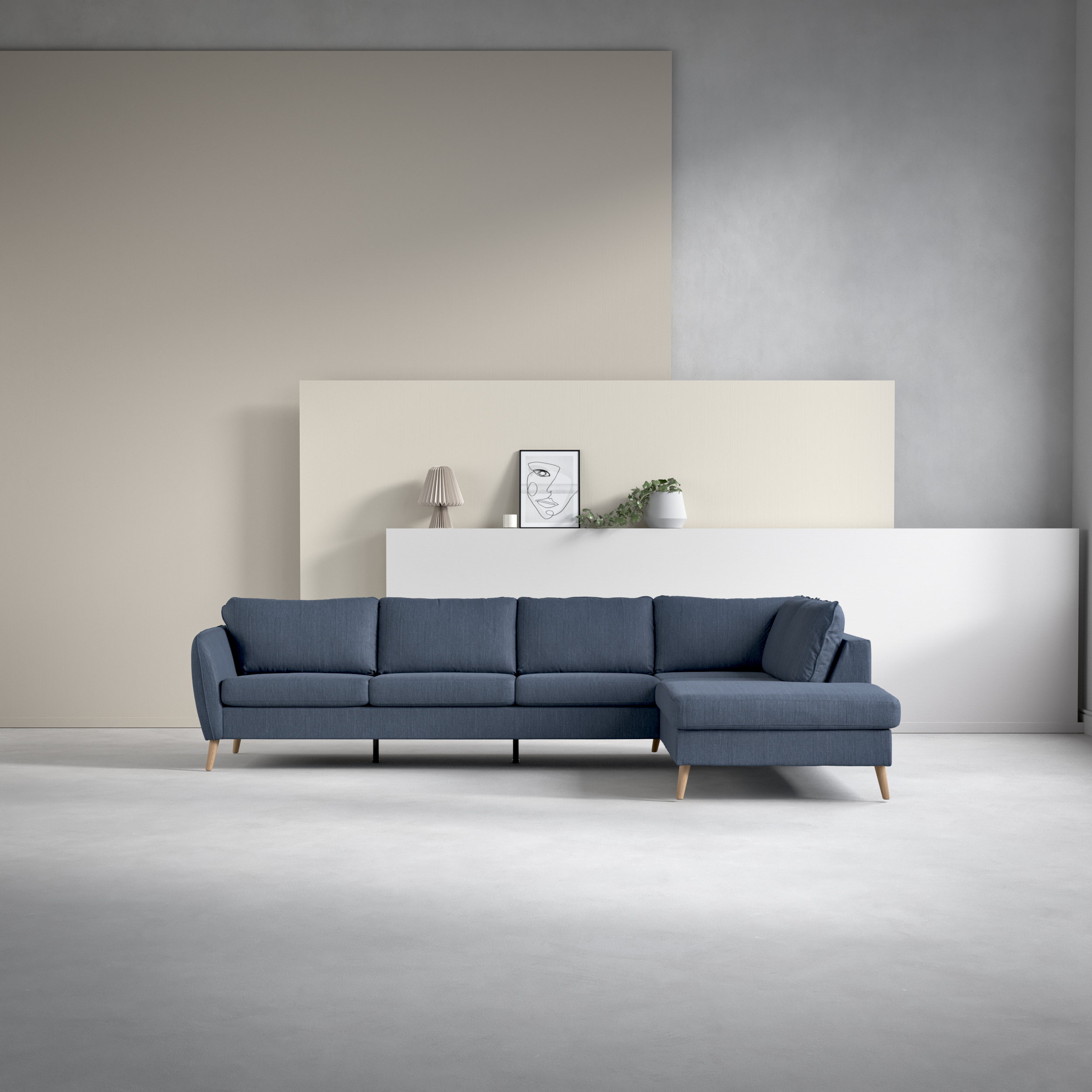 County - 3-sits soffa med divan höger - inspiration