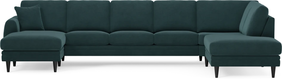 Eden - 3-sits soffa med schäslong vänster och divan höger - Blå