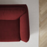 Madison Lux - 2-sits soffa med divan höger - Röd