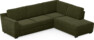 Friday - 2,5-sits soffa med divan höger - Grön