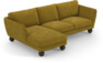 Madison Lux - 2-sits soffa med schäslong vänster - Gul