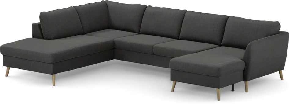 County - 3-sits soffa med divan vänster och schäslong höger - Grå