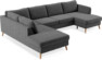 County - 3-sits soffa med divan vänster och schäslong höger - Grå