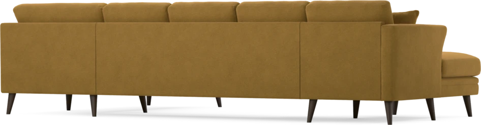 Eden - 3-sits soffa med schäslong vänster och divan höger - Gul