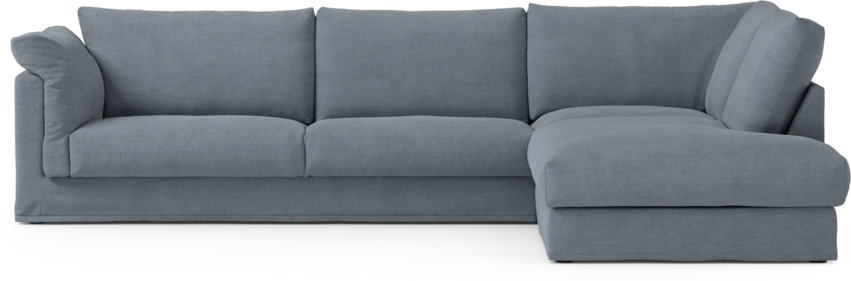 Cherrie Klädsel - Klädsel till 3-sits soffa med divan höger - Blå