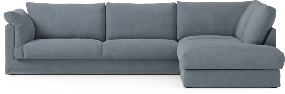 Cherrie Klädsel - Klädsel till 3-sits soffa med divan höger - Blå
