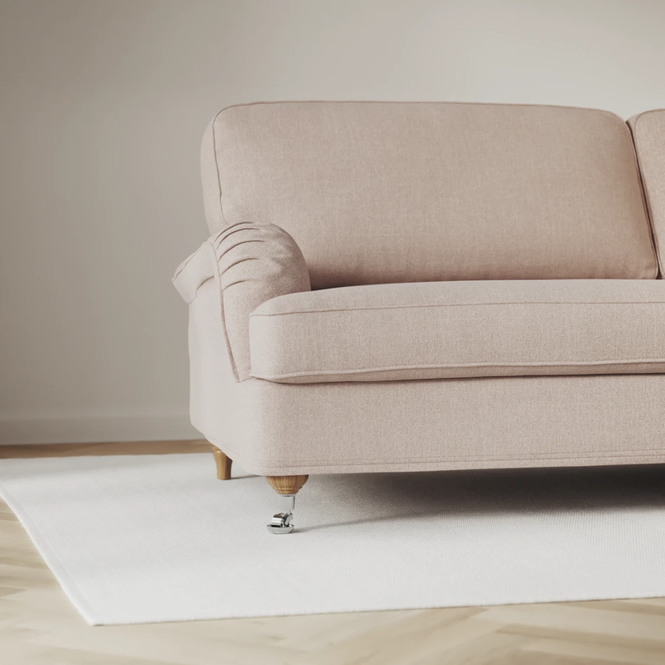Oxford - 3-sits soffa svängd - Rosa