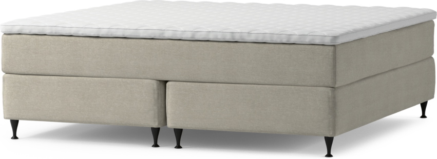 Delux Dream - Kontinentalsäng, dubbelsäng med bäddmadrass och sängben - Beige