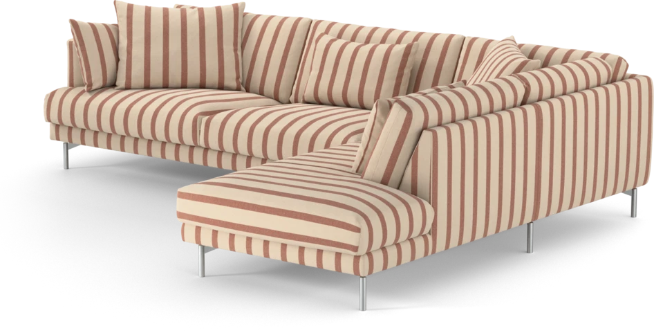 Harper - 3-sits soffa med divan höger - Flerfärgad