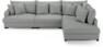 Rossi - 3-sits soffa med divan höger - Grå