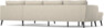 County - 3-sits soffa med schäslong vänster och divan höger - Beige