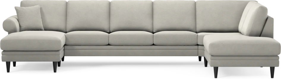 Eden - 3-sits soffa med schäslong vänster och divan höger - Grå