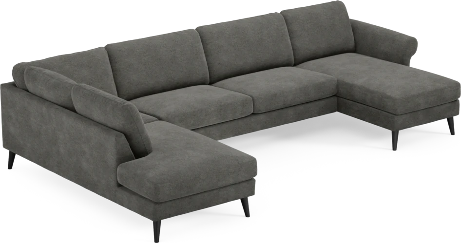 Bridge - 3-sits soffa med divan vänster och schäslong höger - Grå