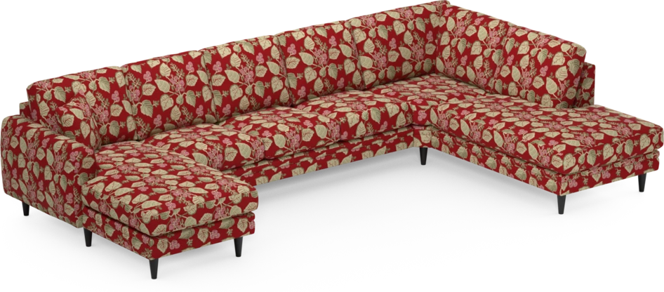 Eden - 3-sits soffa med schäslong vänster och divan höger - Flerfärgad