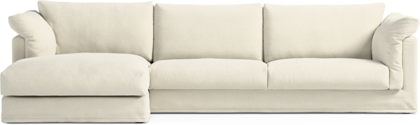 Cherrie Klädsel - Klädsel till 3-sits soffa med schäslong vänster - Vit