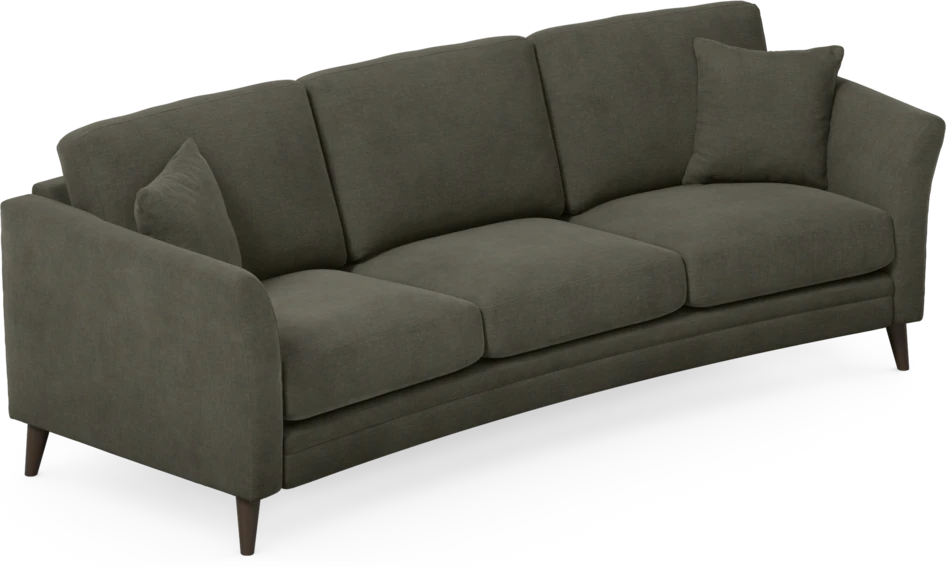 Eden - 3-sits soffa svängd - Grå