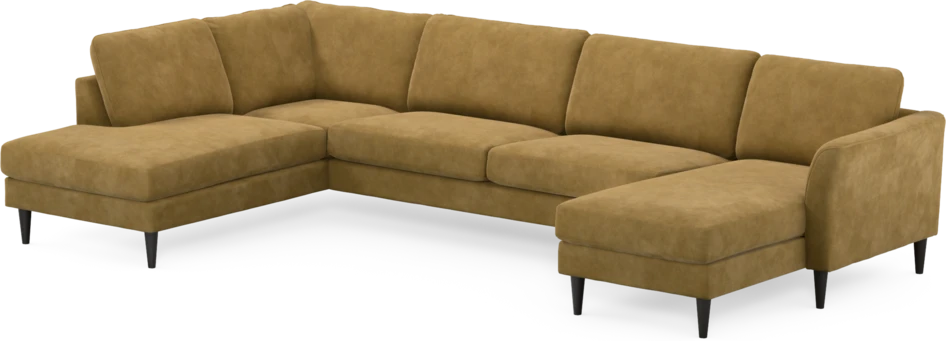 Bridge - 3-sits soffa med divan vänster och schäslong höger - Gul