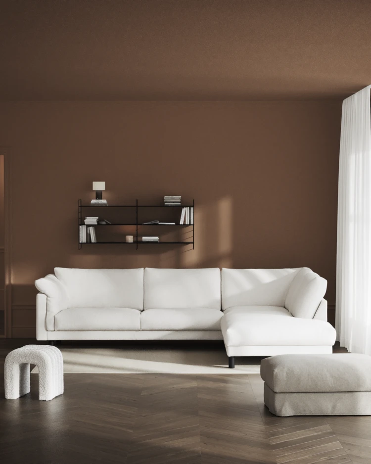 Cherrie - 3-sits soffa med divan höger, fast klädsel - inspiration