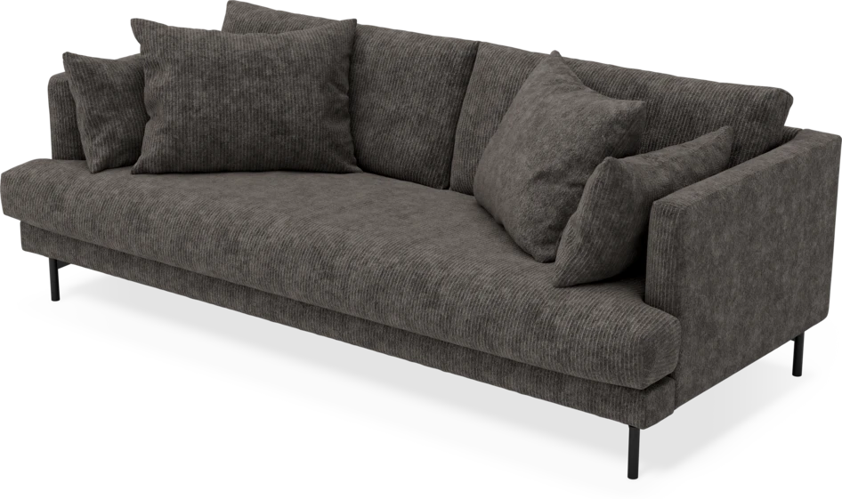 Harper - 3-sits soffa, hel dyna - Grå