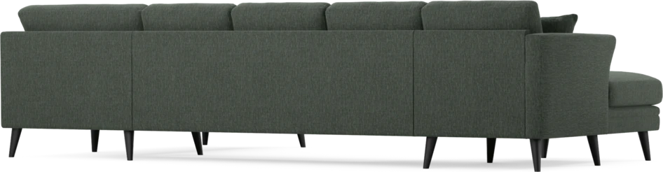 Eden - 3-sits soffa med schäslong vänster och divan höger - Grön