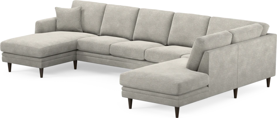 Eden - 3-sits soffa med schäslong vänster och divan höger - Grå