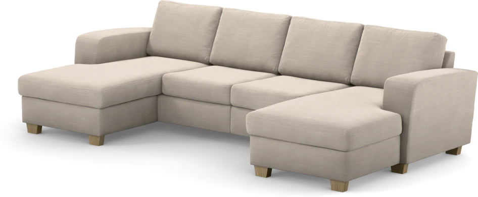 Friday - 2-sits soffa med två schäslonger - Beige