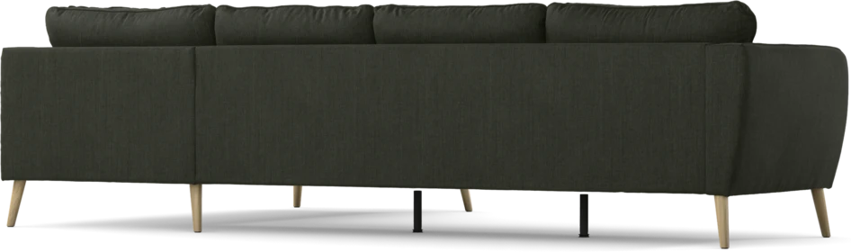 County - 3-sits soffa med divan höger - Grön