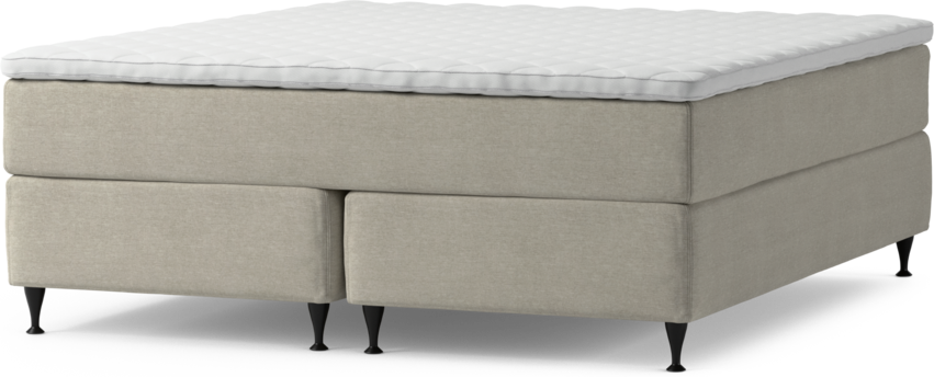 Delux Dream - Kontinentalsäng, dubbelsäng med bäddmadrass och sängben - Beige