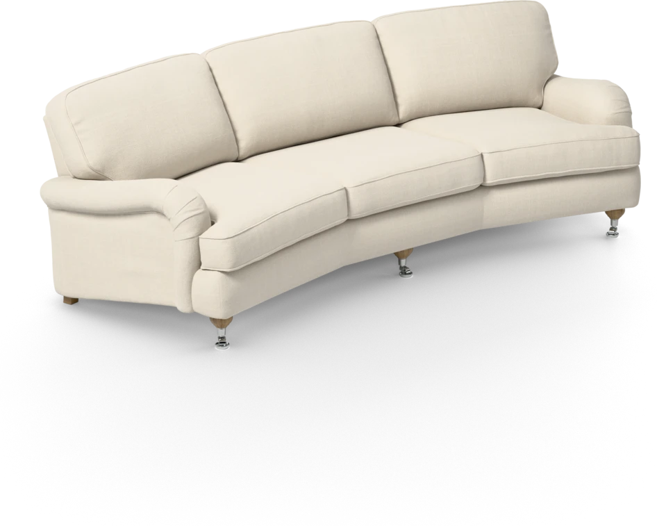 Oxford - 3-sits soffa svängd - Vit