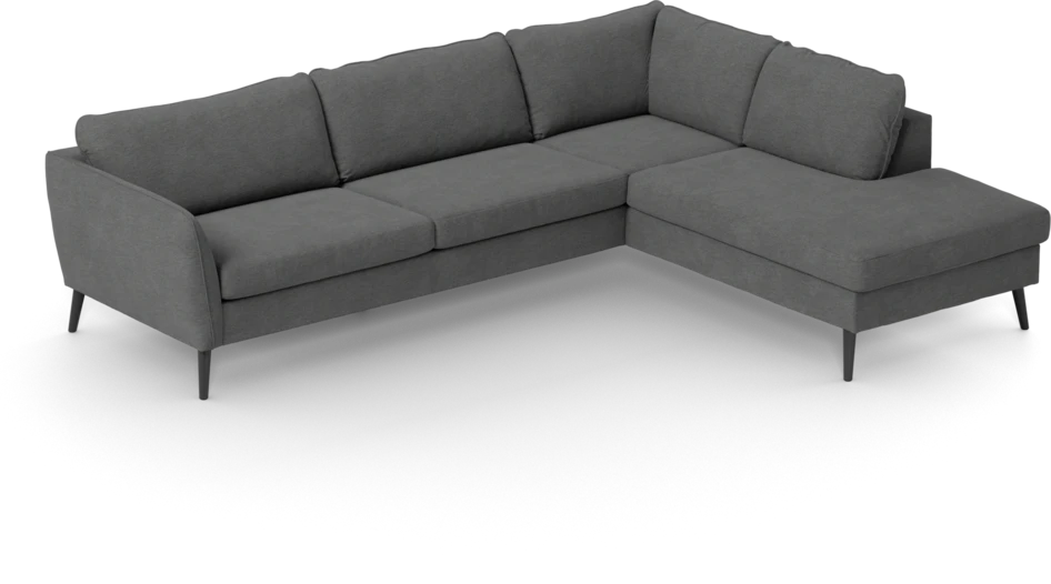 County - 2,5-sits soffa med divan höger - Grå